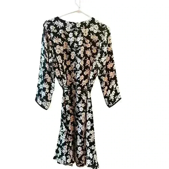 SHOSHANNA Black and White Floral Silk Knee Length Dress Sz 12. - Picture 2 of 13
